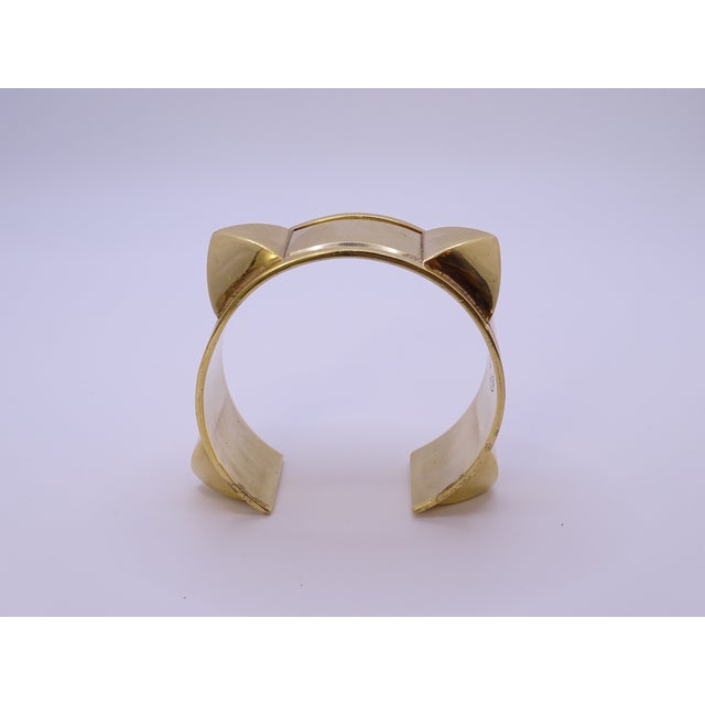 Gold-Plated Clou Médor Open Bracelet from Hermès, France, 1990s For Sale - Image 10 of 18