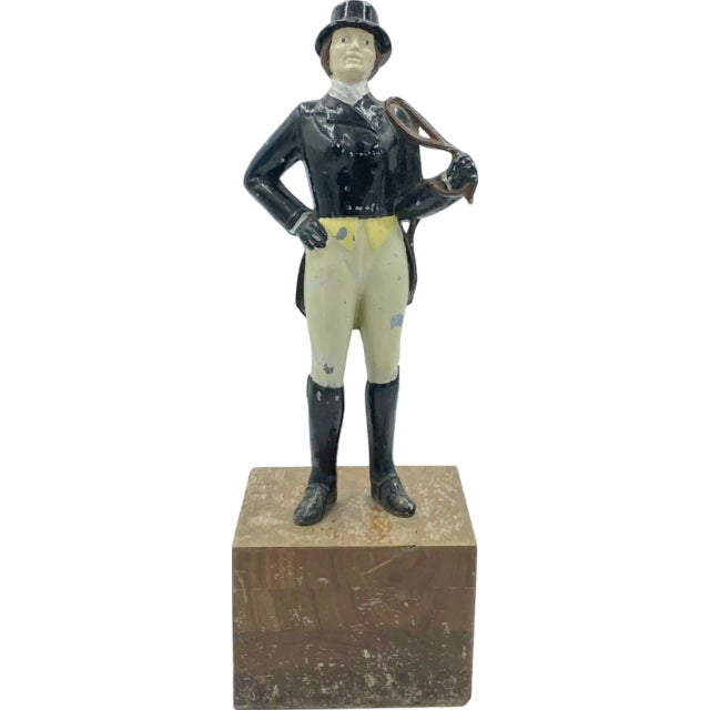 Vintage Female Equestrian Horse Jockey Bookend Statue 13” For Sale - Image 12 of 13