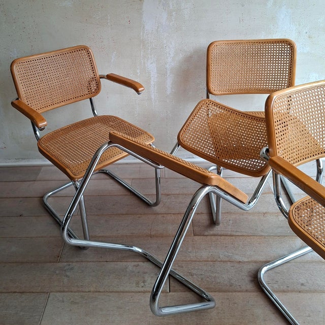 Thonet S64/S32 Chairs by Marcel Breuer for Thonet, 1979/1980, Set of 4 For Sale - Image 4 of 10