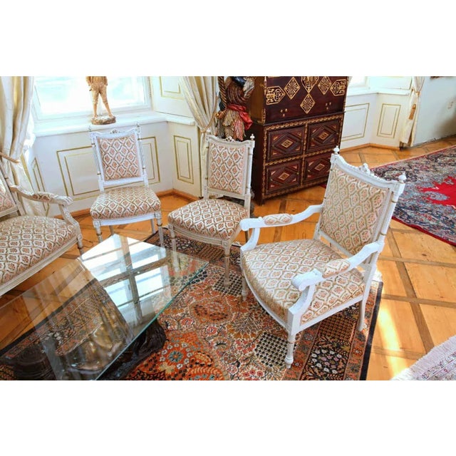 2000 - 2009 Louis XVI Living Room Set, Set of 8 For Sale - Image 5 of 7