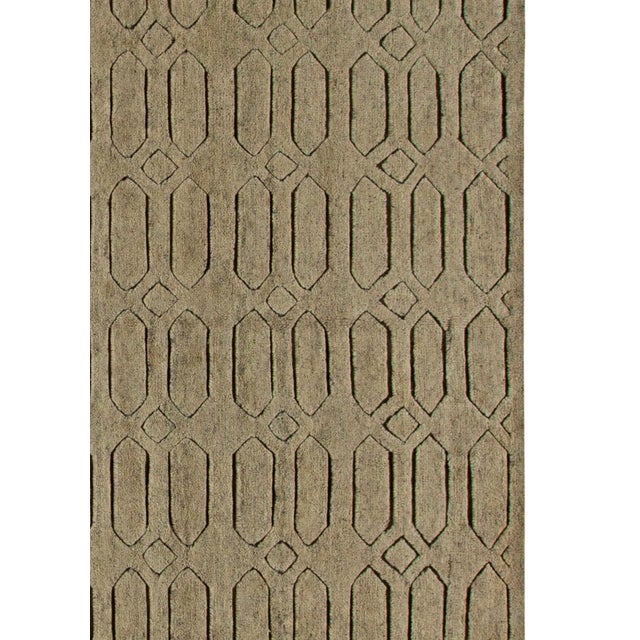 Oversized Modern Geometric Wool Rug by Doris Leslie Blau. Size: 15.0" × 15.4" (457 × 467 cm). Bold symmetry meets refined...