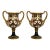 Antique Royal Crown Derby 22 Carat Gold Bone China Vases, Urns, Goblets, 1906, England, a Pair For Sale