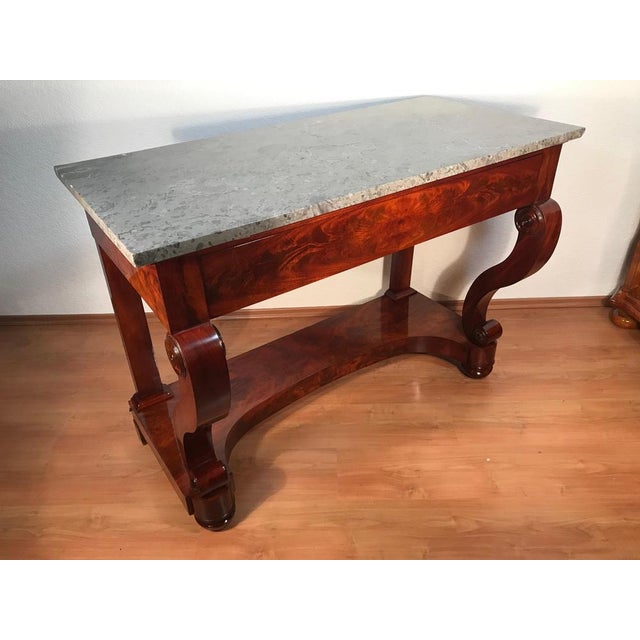 French Restauration Mahogany Console Table, 1820s For Sale - Image 6 of 7