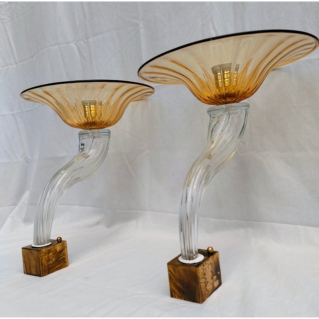 Murano Glass Wall Lights, 1990s, Set of 2 For Sale - Image 6 of 11
