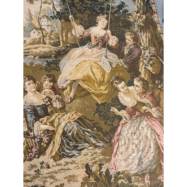 Brown Vintage Aubusson Jaquar Tapestry For Sale - Image 8 of 15