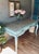 Mid-Century Louis XV Style Refinished Teal-Turquoise Solid Wood 3-Drawer Desk For Sale - Image 12 of 12