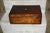 1910s Antique Inlaid Oak & Cherry Carved & Hand Dovetailed Box For Sale - Image 5 of 13