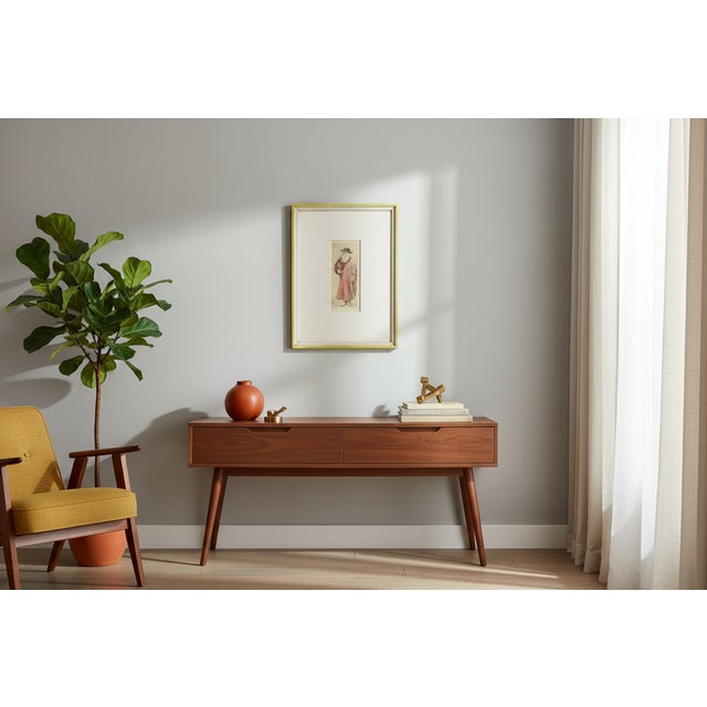 Mid-Century Modern Scholar Hand-Colored Signed Etching by Quintana Limited Edition 24/100 For Sale - Image 11 of 11