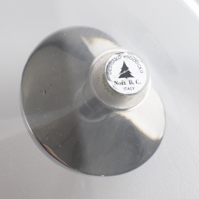 Noel BC Modernist Barware Chrome and Lucite Ice Bucket, circa 1980 For Sale - Image 11 of 13