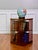 20th Century Italian Danner Style Hardwood Revolving Bookcase Table With Inlay For Sale - Image 11 of 12