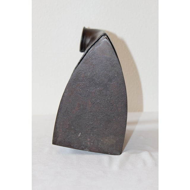 Antique Cast Iron Charcoal Box Iron With Wooden Handle | Early 20th Century For Sale - Image 17 of 17