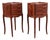 1920s Pair of French Louis XV Style Rosewood Side Tables Nightstands For Sale