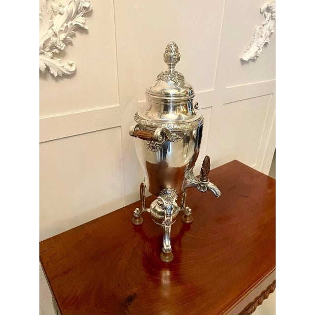 Victorian French Silver-Plated Tea Urn by Risler and Carré For Sale - Image 4 of 14