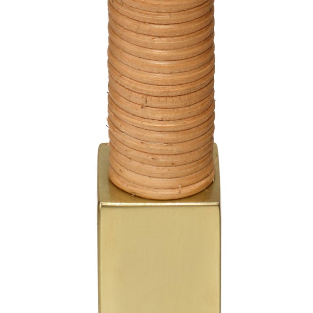 Jamie Young Harrison Floor Lamp, Natural Rattan For Sale - Image 4 of 6