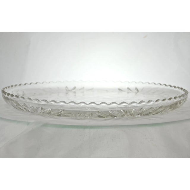 Traditional Vintage Star Glass Tray For Sale - Image 3 of 4