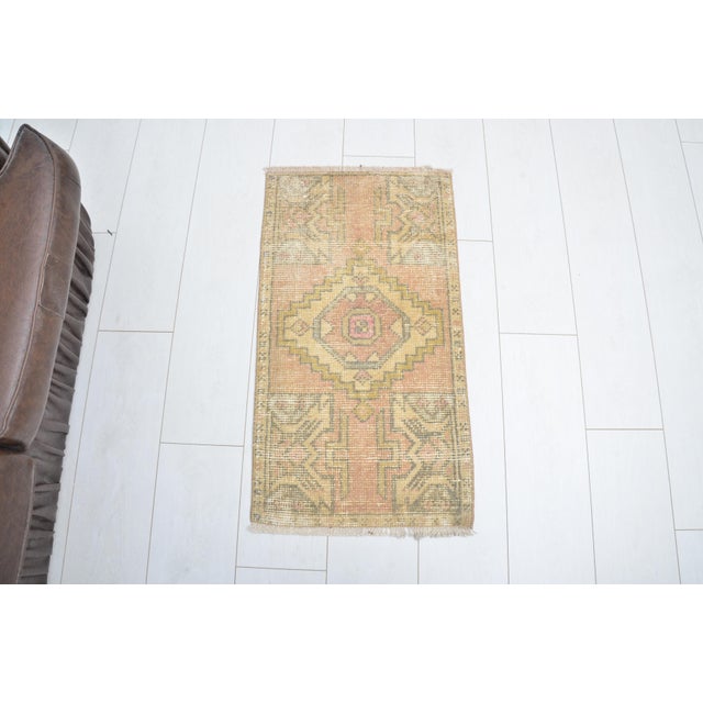 Handmade wool carpet in Turkish Anatolia , Vintage Oushak Rug,Turkish Vintage Anatolian Rug, Handmade wool Rug . One Of...