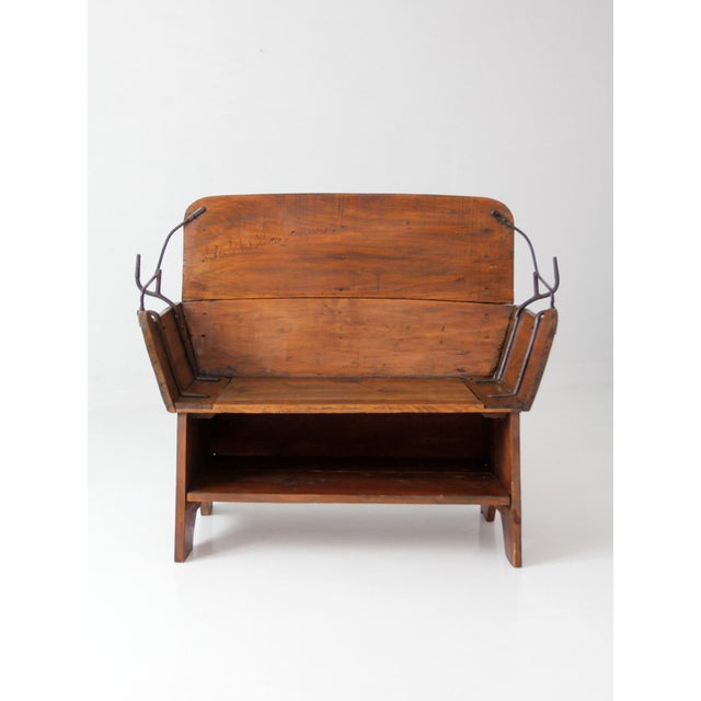 Antique American Buggy Seat Bench For Sale - Image 17 of 17