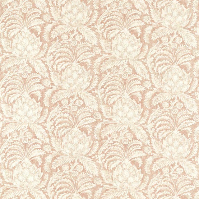 Zoffany Pina de Indes Fabric in Tuscan Pink - a Sample For Sale