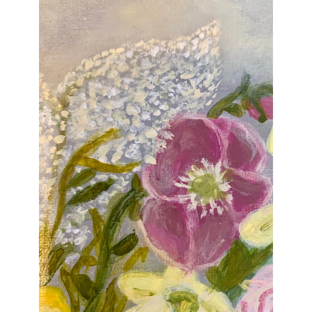 Impressionist “Organic Floral” Impressionist Style Still Life Acrylic Painting For Sale - Image 3 of 7