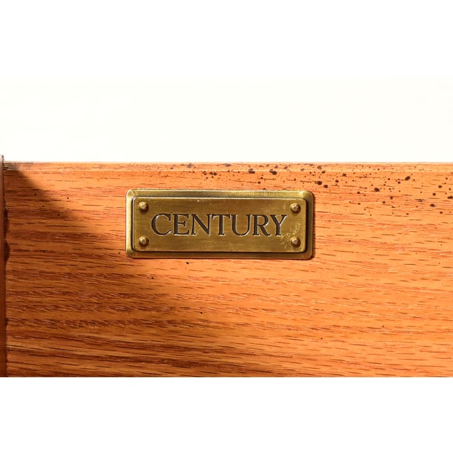 Wood Century Furniture French Provincial Louis XV Carved Cherry Wood Armoire Dresser or Gentleman's Chest For Sale - Image 7 of 15