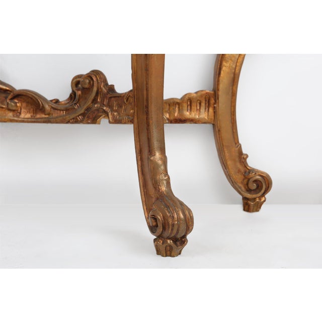 Louis XV Style Console with Marble Top, France, 1970s For Sale - Image 15 of 17