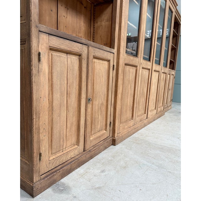 Large Antique Oak Bookcase, 1890s For Sale - Image 12 of 18