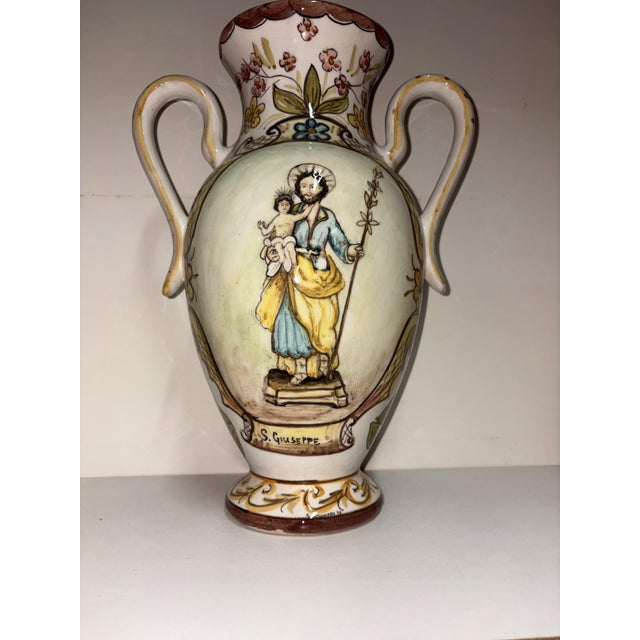 Ceramic St. Joseph Amphora Vase, 1997 For Sale - Image 7 of 9