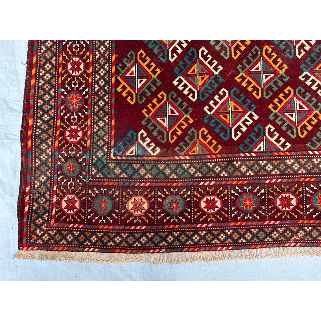 1990s Antique Beshir Hand-Knotted Wool Rug - 8'8" X 6'3" For Sale - Image 5 of 16