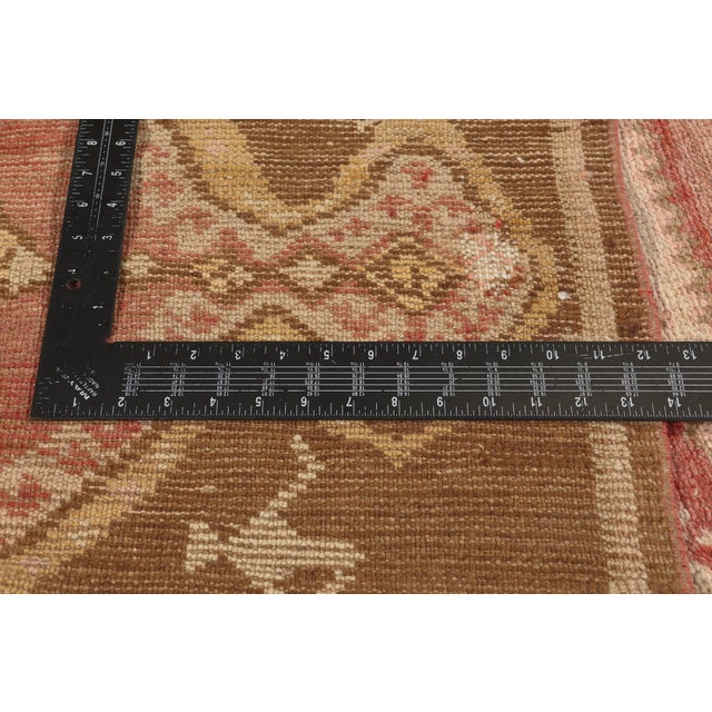 Textile Vintage Turkish Oushak Saph Prayer Rug, 05'07 X 09'03 For Sale - Image 7 of 10