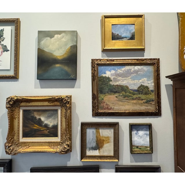 2000 - 2009 Vintage Original Abstract Oil Landscape, Framed For Sale - Image 5 of 5