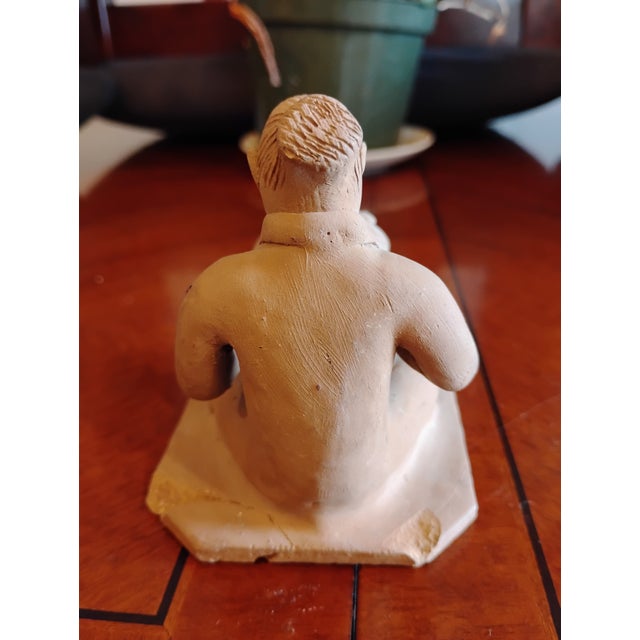 1970s 1970s Pair Vitalino Filho Caruaru Brazil Folk Art Terracotta Occupational Sculptures For Sale - Image 5 of 12