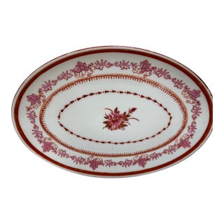 Nouvelle Compagnie Des Indes Apponyi Purple Porcelain Serving Dish, Hand-Painted For Sale