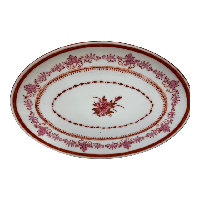 Nouvelle Compagnie Des Indes Apponyi Purple Porcelain Serving Dish, Hand-Painted For Sale