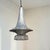 A striking 1960s mid-century modern space age pendant lamp. Features a sweeping trumpet-shaped spun aluminum shade...