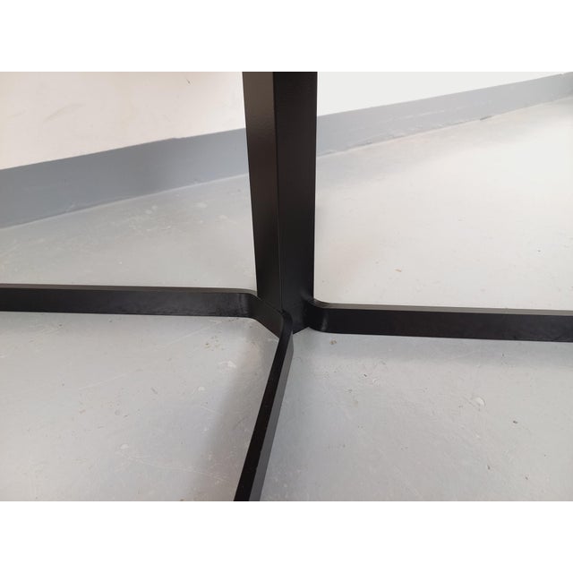 Large Vintage Scandinavian Style Coffee Table in Teak and Black Metal, 1960s For Sale - Image 4 of 18