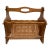 Vintage Midcentury Wood Cane Magazine File Holder For Sale