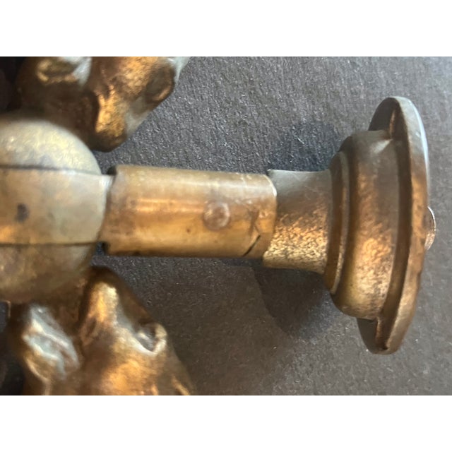 Brass Antique Victorian Brass Door Knocker Lions For Sale - Image 8 of 9