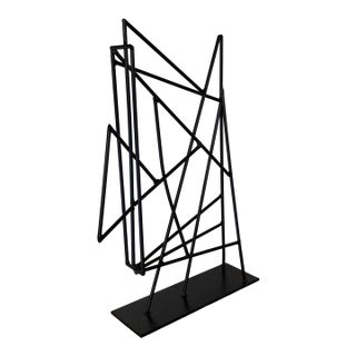 Modernist Abstract Welded Steel Rod Sculpture For Sale