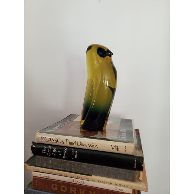 1960s Mid Century Modern Italian Murano Style Owl For Sale - Image 9 of 11