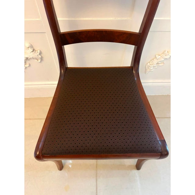 Antique Regency Mahogany Bar Back Dining Chairs with Sabre Legs, 1830, Set of 4 For Sale - Image 6 of 15