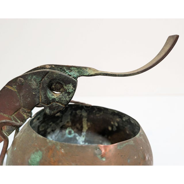 Antique Arts & Crafts Copper Figural Grasshopper Cigar Cutter Ashtray 1900-1915 For Sale In New York - Image 6 of 9