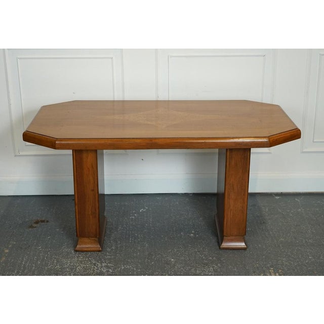 Vintage Art Deco Walnut Dining Table For Sale - Image 6 of 15