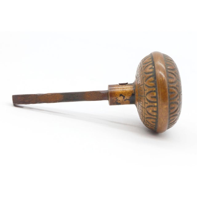 Antique Kenton Lock Dark Bronze Passage Door Knob For Sale - Image 4 of 5