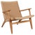 Beige CH-25 Lounge Chair in Oak attributed to Hans J. Wegner for Carl Hansen & Søn, 1950s For Sale - Image 8 of 8