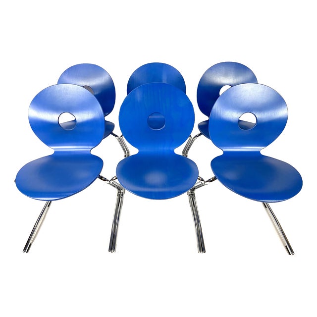 Pantoflex Cantilever Chairs by Verner Panton for VS, 1990s, Set of 6 For Sale