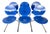 Pantoflex Cantilever Chairs by Verner Panton for VS, 1990s, Set of 6 For Sale