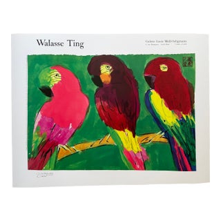 Walasse Ting (1929–2010), 3 Perroquets, Galerie Lucie Weill-Seligmann, Copyright 1989, Yves Riviera Editeur, Paris, Printed in Switzerland For Sale