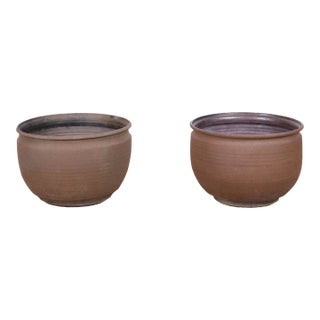 Mid-Century Modern Earthgender Ceramic Planter by David Cressey & Robert Maxwell For Sale