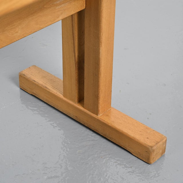 Elm Dining Table by Charlotte Perriand for Les Arcs, France, 1970s For Sale - Image 3 of 15
