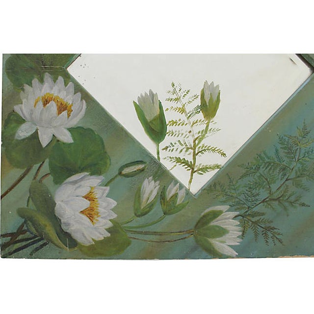 Victorian Era Handpainted Lily Pad Mirror Chairish